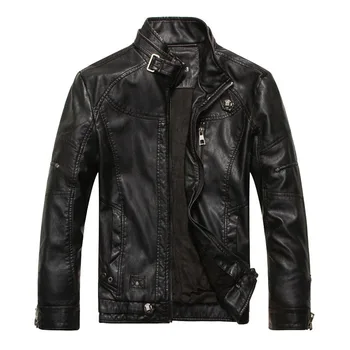 Мужская куртка, мотоциклетные байкерские кожаные куртки, мужская верхняя одежда jaqueta de couro masculina, ветрозащитные кожаные пальто, модные топы на молнии