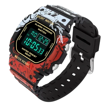 Мужские цифровые военные часы, модные электронные спортивные наручные часы со светодиодной подсветкой для мужчин и женщин, водонепроницаемые часы Relogio Masculino