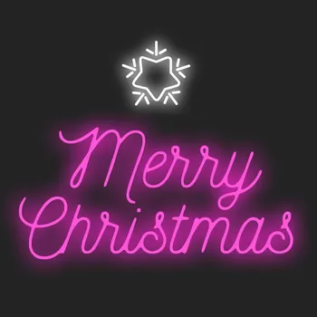Неоновые вывески Веселого Рождества, Домашний декор, Неоновая световая вывеска, подвесные светодиодные буквы для спальни, Персонализированный деловой неоновый логотип