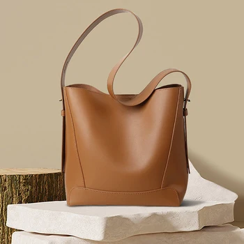 Новая Сумка-мешок, сумка через плечо, сумка-мессенджер, сумка для поездок на работу, Сумка большой емкости, Кожаная сумка для женщин, сумка через плечо, кошельки и сумки