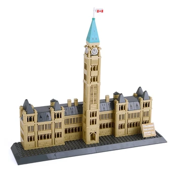 Новинка 4221 608 шт. Всемирно известная архитектура Канадский парламент Строительные блоки игрушка