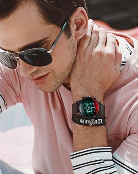Новые модные часы Класса люкс от ведущего бренда со стальным спортивным кварцевым хронографом 3 АТМ Мужские Relogio Masculino