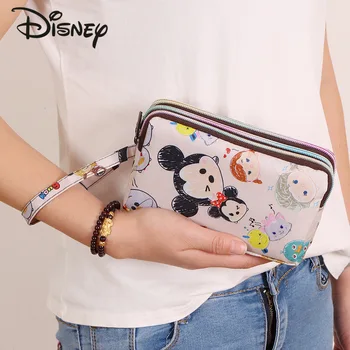 Новый Кошелек Disney Mickey's с милым рисунком из мультфильма, Женский кошелек для монет, Длинный модный тренд, Женский клатч, сумка для мобильного телефона большой емкости