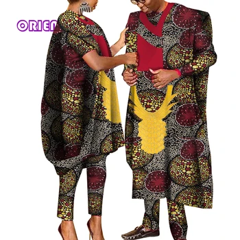 Одежда для пар в африканском стиле, Платья Дашики с африканским принтом для мужчин и женщин, Африканское платье для свадебной вечеринки, Африканское платье WYQ505