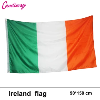 Оптовая продажа 10 шт. Ирландский флаг Высокое Качество Крытый баннер Без флагштока Украшение дома на открытом воздухе полиэстер