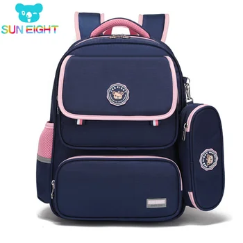 Ортопедические сумки для начальной школы для девочек, водонепроницаемый розовый детский рюкзак, Новый класс с пеналом