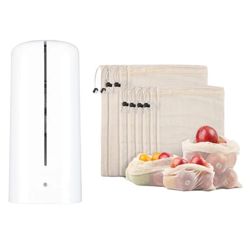 Перезаряжаемый Озонатор воздуха с активированным кислородом, USB и многоразовые пакеты для фруктов, овощей, организации холодильника, игрушек