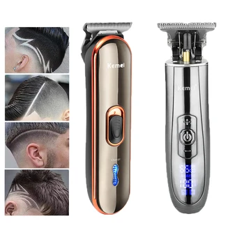Перезаряжаемый Электрический Триммер для волос Kemei Аккумулятор большой емкости Высокая мощность Низкий уровень шума Профессиональная Электрическая Машинка для стрижки волос 51D