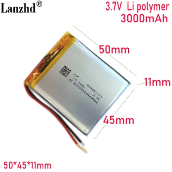 Полимерно-литиевая батарея 3,7 В 114550 3000 мАч для оборудования мониторинга видеодомофона Warm treasure smart alarm clock