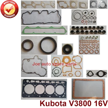полный ремонт двигателя, полный комплект прокладок для двигателя Kubota: V3800 16V