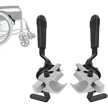 Ручной тормоз инвалидной коляски для бокового крепления на трубе, сверхмощный замок, подходит для большинства инвалидных колясок, 1 пара (1 дюйм;)