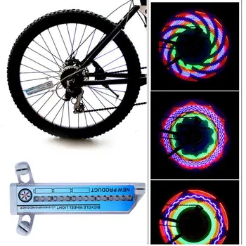 Светодиодные фонари с 3D велосипедными спицами, освещающие велосипед, шины для мотоциклов, неоновые огни, Водонепроницаемый декор для Велосипеда, Ночник, 16 светодиодных вспышек