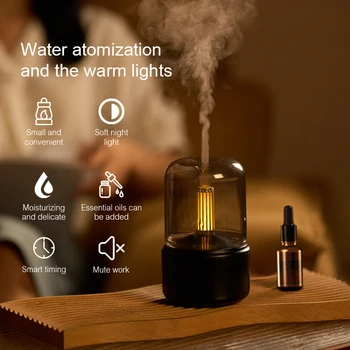 Светодиодный Светильник, Портативный Мини-Аромадиффузор, USB-Увлажнитель воздуха, Эфирное масло, Ночник, Распылитель холодного тумана для домашнего подарка