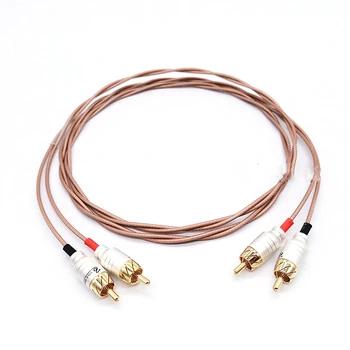Соединительный кабель HIFI Pair RCA провод аудиосигнала hifi с 24-каратным позолоченным разъемом HI End RCA