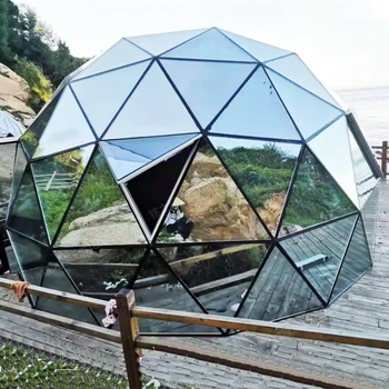 Стеклянный геодезический купол, каркасная конструкция из стальных труб, палатка Circo igloo для зеленых домов, живописных гостиничных номеров и продвижения на рынок