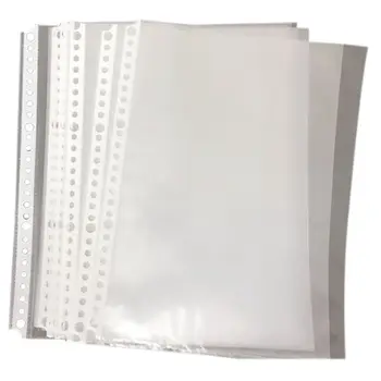 Упаковка из 200 прозрачных перфорированных карманов формата А5 - пластиковые полиэтиленовые папки