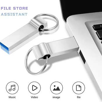 Флэш-накопитель USB 2.0 Большой емкости, Металлический Мини-Накопитель 16 ГБ, 32 ГБ, 64 ГБ, 128 ГБ, USB-накопитель Cle, USB-накопитель, Брелок для ключей, USB-вспышка