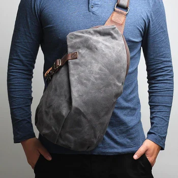 Холщовые мужские нагрудные сумки высокого качества, мужские повседневные противоугонные сумки через плечо, Модная Большая мужская дорожная сумка-слинг, рюкзак