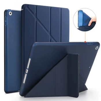 Чехол для iPad Pro 11 12,9 10,5 Air4 8th 9th Mini 6 1 2 3 4 5 Из искусственной кожи с магнитной откидной подставкой Smart Case