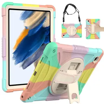 Чехол для Samsung Galaxy Tab A8 10,5 дюймов 2021 SM-X200 SM-X205 Детская Безопасная Броня Противоударный ПК Силиконовый Гибридный Чехол-Подставка Для Планшета