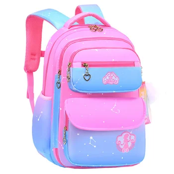 Школьный рюкзак для девочек, базовый ортопедический рюкзак, Детский многослойный рюкзак 1-3-6, студенческий рюкзак большой емкости
