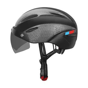 Шлем для верховой езды из ПК с защитой от солнца С перезаряжаемыми задними фонарями, Прочное Дышащее Велосипедное Снаряжение, шлем для горных велосипедов Eps