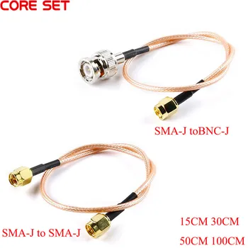 Штекер SMA-J к штекерному разъему BNC-J RP SMA 2 Двойной Штекерный разъем RF Коаксиальный кабель В сборе RG316 Длина провода 1 М 15 см 30 см 50 см 100 см