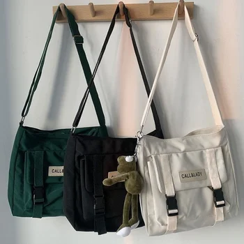 Японская Простая сумка-мессенджер, Корейская сумка, Студенческая нейлоновая водонепроницаемая холщовая сумка, сумки через плечо, Женские ранцы, сумки для девочек